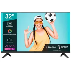 3 - 32" LED SMART Телевизор Hisense 32A4BG, 1366x768 HD, VIDAA U5.0, Чёрный