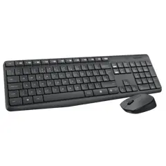 2 - Клавиатура и мышь Logitech MK235, Беспроводное, Серый