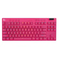 2 - Клавиатура Logitech G Pro X TKL, Проводное / беспроводное, Розовый