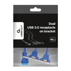 2 - Cable, Dual USB 3.0 receptacle on bracket, CC-USB3-RECEPTACLE