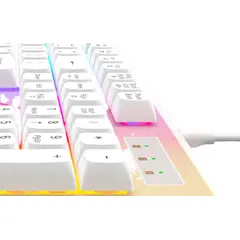 2 - Клавиатура Havit KB876L, Проводное, Белый