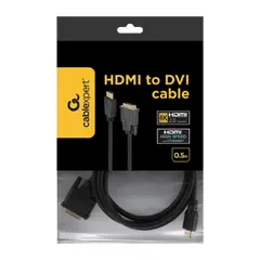6 - Cable HDMI to DVI 1.8m Cablexpert, male-male, GOLD, 18+1pin...