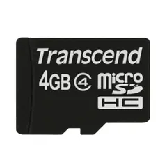 2 - Карта памяти Transcend microSDHC Class 4, 4Гб (TS4GUSDC4)