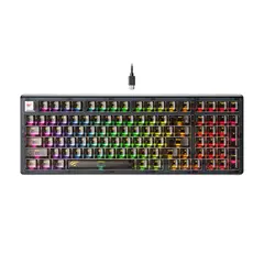 2 - Клавиатура Havit KB875L, Проводное, Прозрачный