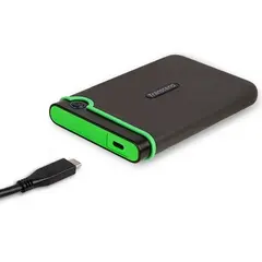 6 - Внешний портативный жесткий диск Transcend StoreJet 25M3C, 2 ТБ, Iron...