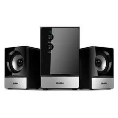 3 - Компьютерные колонки 2.1 SVEN MS-90, Серебристый