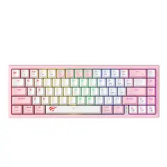 6 - Клавиатура Havit KB874L, Проводное, Розовый | Белый