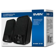 6 - Компьютерные колонки 2.0 SVEN "312", Чёрный