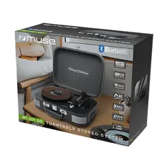 2 - Виниловый проигрыватель MUSE MT-201 DG, Чёрный