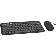5 - Клавиатура и мышь Logitech Pebble 2 Combo, Беспроводное, Графитовый