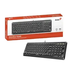 4 - Клавиатура Genius SlimStar Q200, Проводное, Чёрный