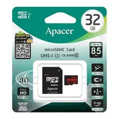 4 - Карта памяти Apacer microSDHC UHS-I U1 Class 10, 32Гб (AP32GMCSH10U5-R)