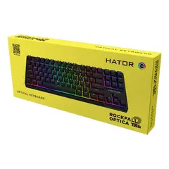 4 - Клавиатура HATOR Rockfall 2 Optica TKL, Проводное, Чёрный