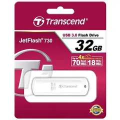 4 - USB Flash накопитель Transcend JetFlash 730, 32Гб, Белый