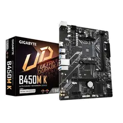 4 - Материнская плата Gigabyte B450M K, AM4, AMD B450, Micro-ATX