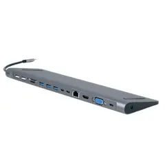 3 - Видеоадаптер Cablexpert A-CM-COMBO9-01, USB Type-C - LAN, VGA, HDMI,...