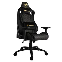 3 - Игровое кресло Cougar Armor S, ПВХ Кожа, Черный/Золотой