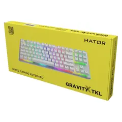 3 - Клавиатура HATOR Gravity X TKL, Проводное, Белый