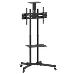 2 - Мобильная стойка для телевизора Reflecta TV Stand 70VCE-Shelf, Чёрный