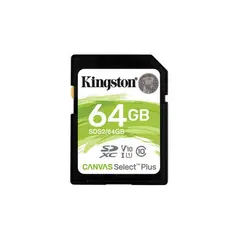 2 - Карта памяти Kingston Canvas Select Plus, 64Гб (SDS2/64GB)