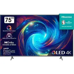 5 - 75" QLED SMART Телевизор Hisense 75E7KQ PRO, 3840x2160 4K UHD, VIDAA...
