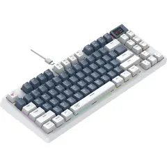 6 - Клавиатура Havit KB884L, Проводное, Белый/Синий