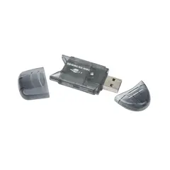 2 - Кардридер Gembird FD2-SD-1, USB Type-A, Прозрачный