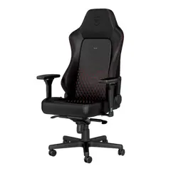 6 - Игровое кресло Noblechairs Hero, Натуральная кожа, Черный | Красный