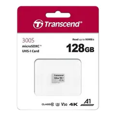 4 - Карта памяти Transcend MicroSDXC Class 10, 128Гб (TS128GUSD300S)