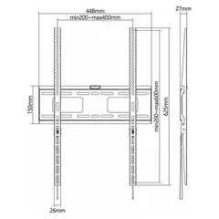 6 - Фиксированное настенное крепление Reflecta Plano Portrait 70-4060,...