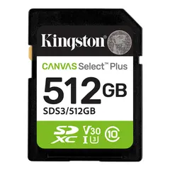 2 - Карта памяти Kingston Canvas Select Plus, 512Гб (SDS3/512GB)
