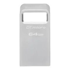 3 - USB Flash накопитель Kingston DataTraveler Micro, 64Гб, Серебристый