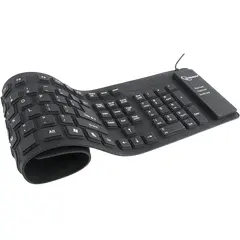 5 - Keyboard Gembird KB-109F-B, Silicone, EN keys, Liquid-proof, Black, USB