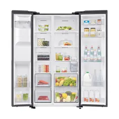 2 - Холодильник Samsung RS64DG5303B1UA, Чёрный