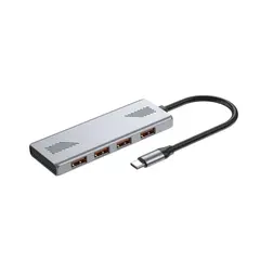 3 - USB-концентратор Gembird UHB-CM-U310-A4-01, Серебристый