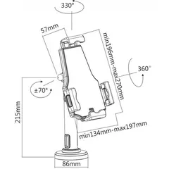 3 - Настольная подставка Reflecta Tabula Lock II, Чёрный