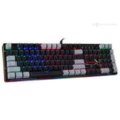 6 - Клавиатура Bloody B808N, Проводное, Чёрный | Серый