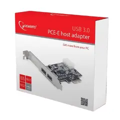 4 - Карта расширения PCI-Express Gembird UPC-30-2P, Чёрная
