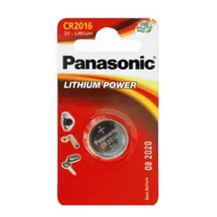 3 - Дисковые батарейки Panasonic CR-2016EL, CR2016, 1шт.