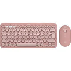 3 - Клавиатура и мышь Logitech Pebble 2 Combo, Беспроводное, Розовый