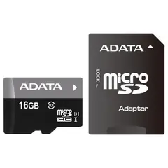 2 - Карта памяти ADATA microSDHC Class 10, 16Гб (AUSDH16GUICL10-RA1)
