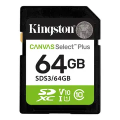 3 - Карта памяти Kingston Canvas Select Plus, 64Гб (SDS3/64GB)