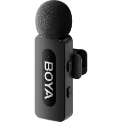 3 - Портативный записывающий микрофон Boya BY-V10, Беспроводной, Черный
