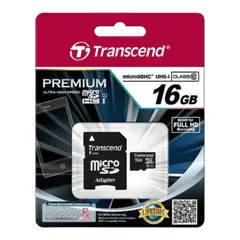4 - Карта памяти Transcend microSDHC UHS-I (U1), Class 10, 16Гб (TS16GUSDU1)
