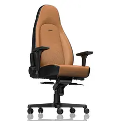 2 - Игровое кресло Noblechairs Icon, Натуральная кожа, Коньячный/Черный
