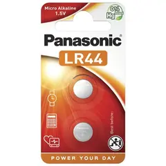 2 - Дисковые батарейки Panasonic LR-44EL, LR44, 2шт.
