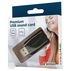 6 - Звуковая карта Gembird SC-USB2.0-01, Чёрная