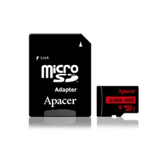 3 - Карта памяти Apacer microSDHC UHS-I U1 Class 10, 64Гб (AP64GMCSX10U5-R)
