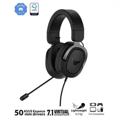 3 - Игровая Гарнитура ASUS TUF Gaming H3, Проводной аналоговый,...