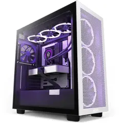 4 - Компьютерный корпус NZXT H7 Flow, Midi-Tower, ATX, Белый | Черный